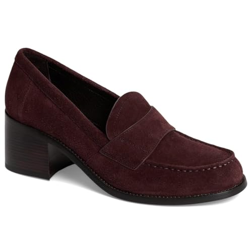 Image of SHODENSE Women Vintage Chunky Heel Loafers Pumps Platform Round Closed Toe Oxford Shoes Burnished Patent Matte Suede Slip On Dress Loafer Block Stacked Heels Office Formal Work Business 4-11 M US