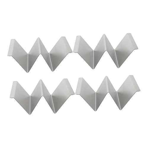 FUNOMOCYA 4pcs Tortilla Stand Taco Tray Taco Baking Taco Stand Taco Shell Holders Taco Shell Rack Taco Holder with Handles Melamine Taco Holder Taco Holder Plate Taco Rack Stainless Steel
