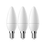 Energetic Candle Frosted LED Light Bulb, E14, 5.8W, 470 Lumens, Warm White 2700K - 3 Pack