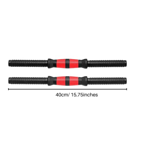 RUTO Steel Weightlifting Dumbbell Bars with Steel Shafts, 40cm & Adjustable, view 2