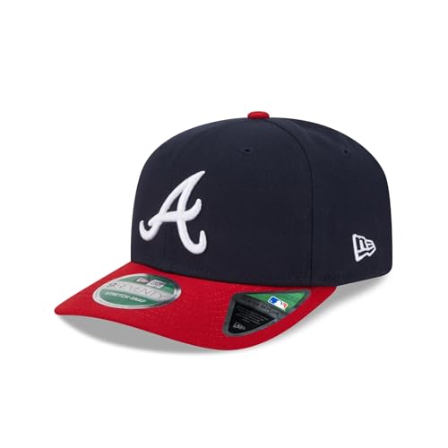 New Era Unisex-Adult MLB Player Replica 9SEVENTY Baseball Team Color Stretch Adjustable Snapback Hat One Size Fits All - Atlanta Braves - Navy