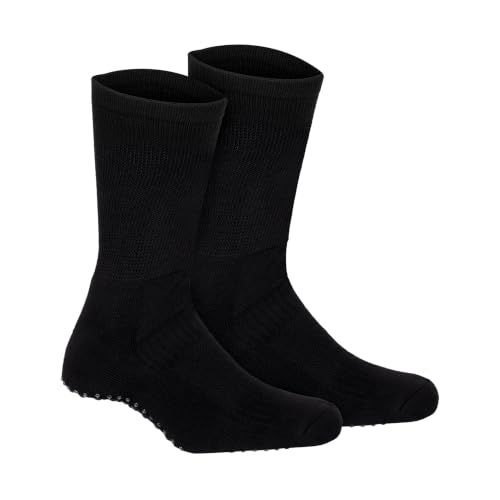 Image of Q DEVICES Diabetic Neuropathy Socks for Men & Women | Non-Binding Bamboo Socks for Swollen Feet & Leg Circulation | Premium Moisture-Wicking, Seamless Cushion Soft Foot Care Socks