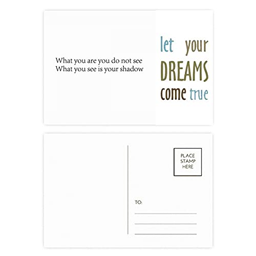 Tarjetas de agradecimiento para correo electrónico Poetry Shadow Dream, pack de 20 notas