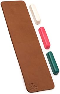 BeaverCraft Zestaw pasków skórzanych LS7P03 z masą polerską, 7 cm  30 cm  pasek do ściągania ze środkiem polerskim  zestaw pasków skórzanych  zestaw ostrzałek do noży z masą do wygładzania