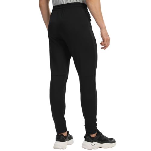 SUGARNO Men's Jogger Sweatpants with Zipper Pockets Track Joggers Sweat Pants for Workout,Gym,Running 3 Packs(X-Large) — view 2