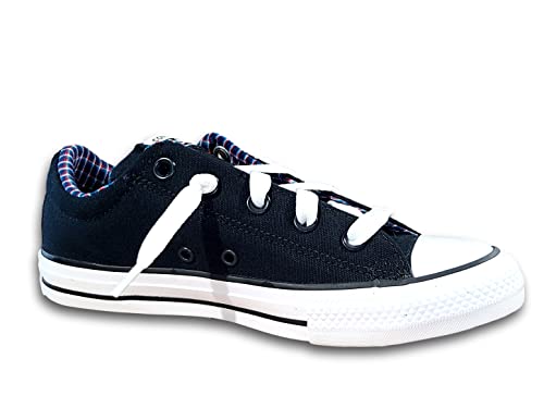 Converse Unisex-Child Chuck Taylor All Star Street Slip On Low Top Sneaker, Black/White/Red, 1 Little Kid #TOP18