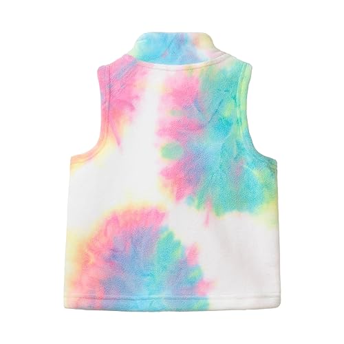 Mud Kingdom Toddler Boys Fleece Jacket Vest 4T Full Zipper Casual Lightweight Outerwear Fashion Tie Dye Colorful Patterns thumb #1