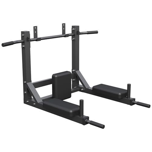 GORILLA SPORTS® Klimmzugstange - 4in1, Wandmontage, mit Boxsack-Halterung, Dip Station, Gepolsterte Griffe, bis 300 kg, Schwarz - Pull Up Bar, Reckstange für Zuhause, Fitness, Indoor GORILLA SPORTS® Klimmzugstange - 4in1, Wandmontage, mit Boxsack-Halterung, Dip Station, Gepolsterte Griffe, bis 300 kg, Schwarz - Pull Up Bar, Reckstange für Zuhause, Fitness, Indoor