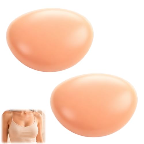 2PCS Coussinets Adhésifs en Silicone pour Soutien-Gorge,Rehausseur Push-Up Invisible,Inserts Réutilisables et Lavables pour Soutiens-Gorge,Bikinis et Robes Dos Nu,Waterproof et Hypoallergéniques