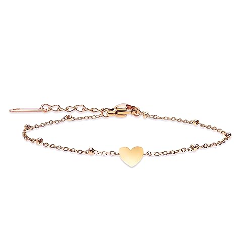 Bracelet femme acier inoxydable rose doré Selfmade Jewelry avec son écrin raffiné
