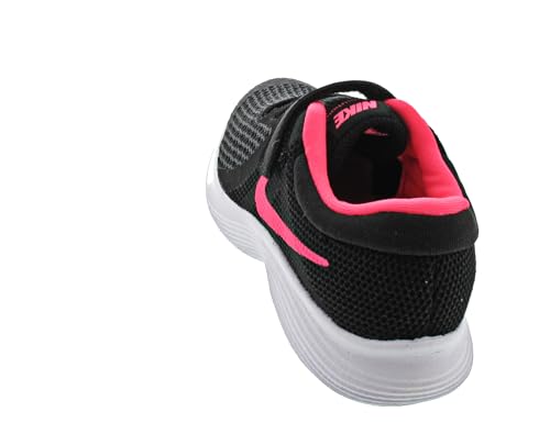 Nike Unisex-Child Revolution 4 (PSV) Running Shoe, Black/Racer Pink-White, 2.5Y Regular US Little Kid4