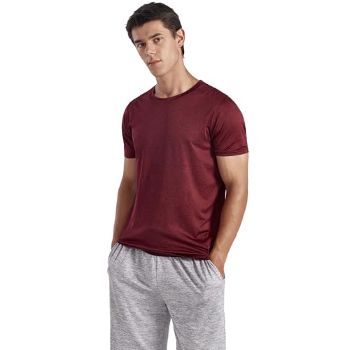 3-Pack Men's Performance Short Sleeve Crew Neck T-Shirts - Quick-Dry Athletic Running and Workout Tops2