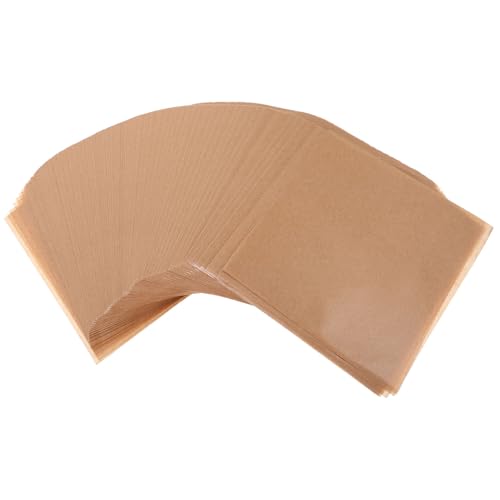 PRETYZOOM Disposible Pizza Liners 500pcs Kraft Paper Snack Liners for Fried Food French Fry Pizza