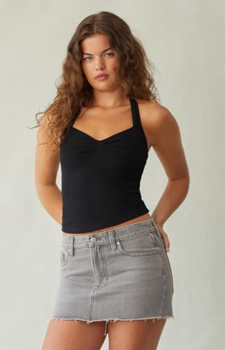 PacSun Women's Lara Gray Low Rise Denim Mini Skirt - Multicolor3