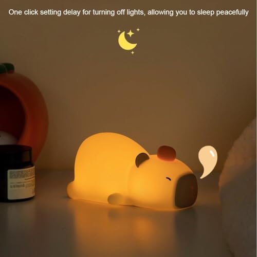 Veilleuse capybara pour illuminer doucement la table de chevet bébé