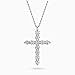 DEARMAY Sterling Silver Plated Cross Necklace for Women, Cute Dainty Diamond CZ Cubic Zirconia Cross Pendant Necklaces Simple Silver Chain Necklaces Jewelry for Women Gift