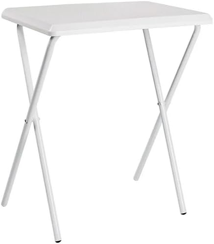 Contour Folding Table, Heavy Duty Plastic, 150 kg Weight Capacity, Indoor Outdoor Use (White)