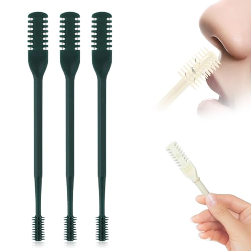 Image of Upgrade Nasal Hair Cutter Travel Essentials for Men Women,2025 Nostril Hair Removal Tools Double Sided Christmas,360 Rotating Manual Nose Hair Trimmer (Dark Dreen, 3 Set)