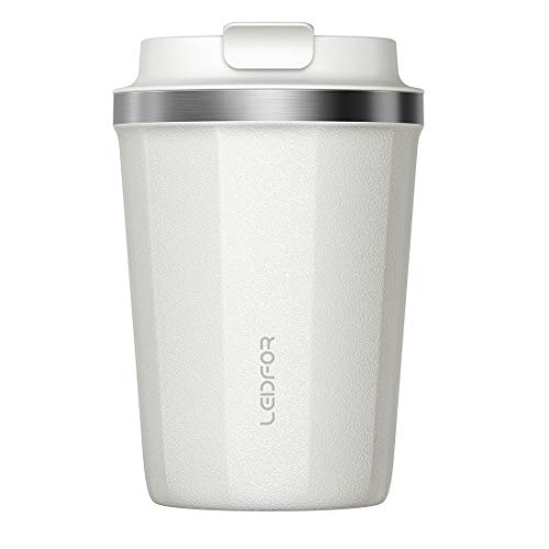 Leidfor Coffee Travel Mug Tumbler Vacuum Insulated Thermal Cup Stainless Steel with Screw