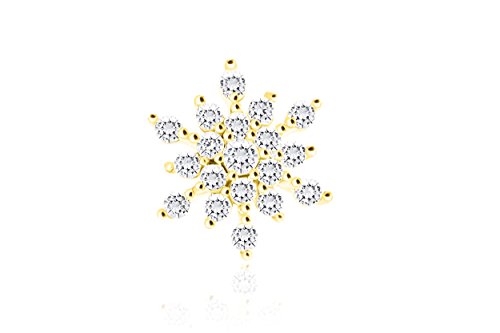 ONDAISY 14K Gold Palated 16g 6mm Cartilage Daith Tragus Helix Solid Flower Star Snowflake Ear Studs Earring Piercing Labret