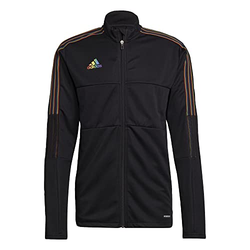adidas Men's Standard Tiro Track Jacket Pride, Black, Small