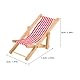 6Pcs Miniatur Strand Stuhl: Mini Holz Strandstuhl Liegestuhl Deko Puppen liegestuhl Strandkorb DIY Zen Garten Klappstuhl Puppenhaus Möbel Modell Zubehör