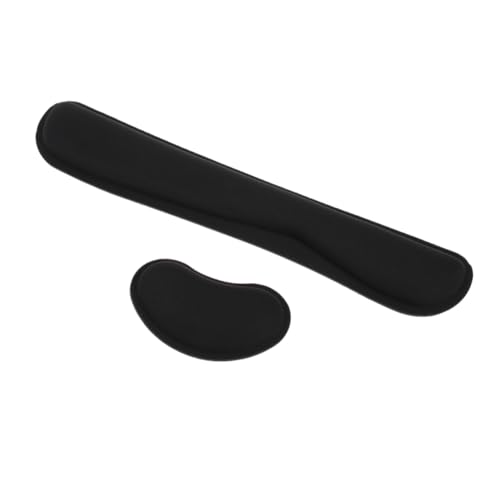 SEWACC Ergonomic Wrist Rest Pad Mouse Pad Set 2 Pack Memory Foam Comfortable Keyboard Mouse Support Non-Slip Bottom