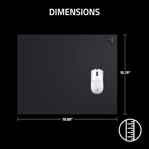Image of Razer Atlas Pro Tempered Glass Gaming Mouse Mat - Ultra-Thin 1.9mm, Dirt and Scratch Resistant, Ultra‑Smooth Low‑Friction Surface, Optimized for Optical Sensors, Anti-Slip Base - Black | Dirt and Scratch Resistant, Ultra‐Smooth Low‐Friction Surface, Optimized for Optical Sensors, Anti-Slip Base