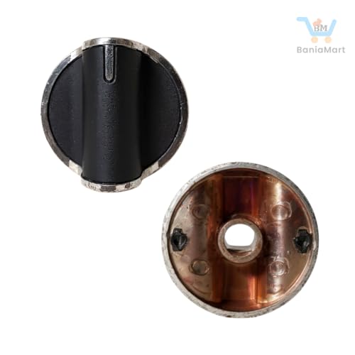 Image of Gas Stove PVC Knobs Set | Plastic Gas Stove Knob Set | Manual Ignition Buttons, Compatible with All Gas Chulhas | Silver, Set of 2