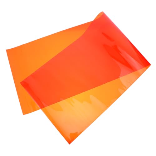 ibasenice Hojas de Filtro de Color - Naranja Filtro de Color Corrección de Papel Gel Filtro de Iluminación Película de Luz Transparente para Foto Estudio Luz Estroboscópica Linterna