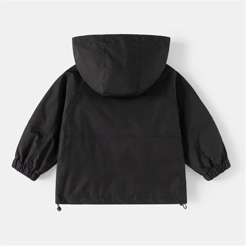 Boys Rain Jackets Long Sleeve Zip up Lightweight Hood Windbreaker Outwear Coats with Zipper Pocket4