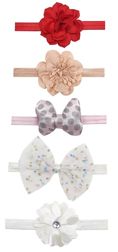 ANNACREATIONS Premium Designer Soft Flower Bow hairband Headband Hair Accessories for Baby Girls, baby girl kids hairband headbands elastic hair... - Image 3