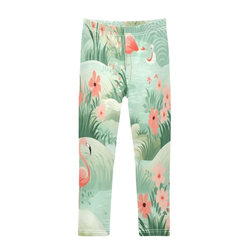 Bolaz Toddler Girls Leggings Printed Yoga Pants Leggings Galsses Pink Flamingo for Kids