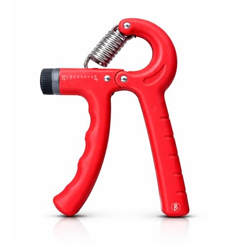Image of CRAE Hand Gripper - Adjustable Grip Strengthener for Forearm, Wrist & Finger Workout Men & Women Capacity 60 kg (Red)