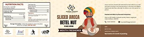 Hungry Harvest Sliced Betel Nut | Sliced Areca Nut | Cutting Supari Kachi Sopari | Kachi Cutting Sliced Supari | Raw Unflavoured Flakes [Jar Pack] (250 Grams (Pack of 2 of 125 Grams))
