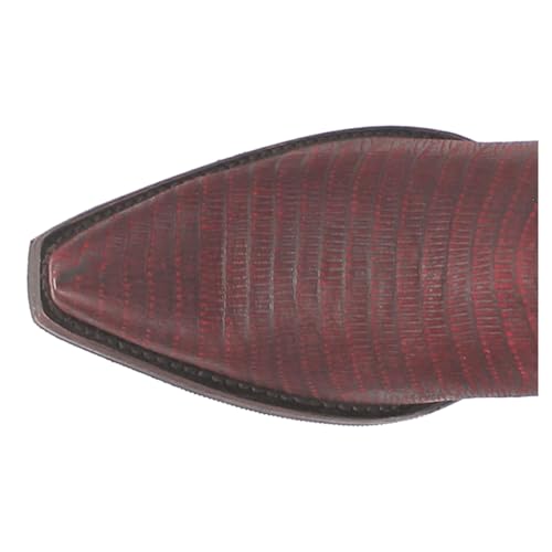 Dingo Mens The Duke Embroidered Lizard Print Snip Toe Pull On Casual Boots Mid Calf - Red4