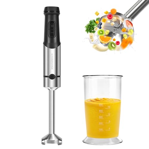 Kowdom 1200 Watt Stabmixer, Edelstahl Pürierstab für Suppen, Babybrei & Soßen | 12...