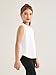 Haloumoning Girls Athletic Tank Tops Sleeveless Active Tennis Yoga Shirts Kids Qucik Dry Running Tees 5-14 Years White