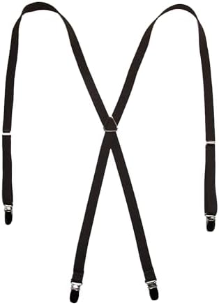 CTM Women's Elastic Clip-End 1/2 Inch Skinny Urban Suspenders - Image 5