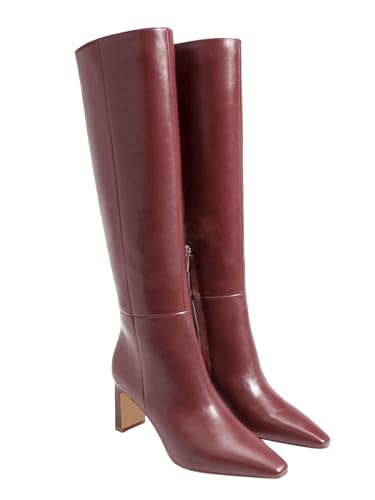 Coutgo Womens Wide Calf Knee High Boots Closed Pointed Toe Chunky...