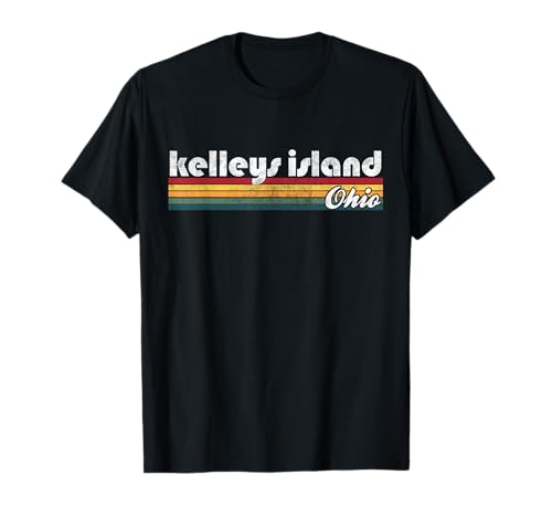 Kelleys Island Ohio Vintage anni '70 anni '80 Retro Style Uomini Donne Maglietta