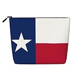 Matériau du produit : notre trousse de maquillage imprimée drapeau du Texas est fabriquée en tissu polyester avec un motif imprimé intégral. Sa structure monocouche légère et portable le rend facile à transporter.