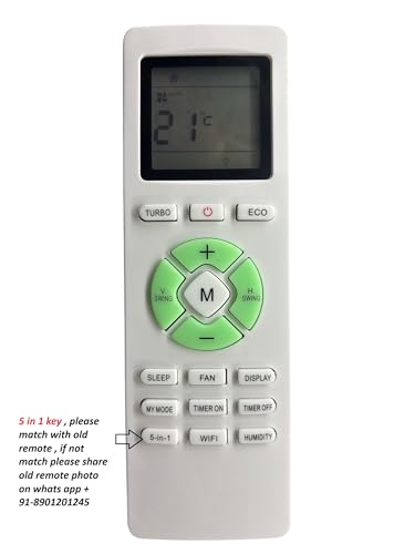 Image of AC Remote Control Compatible for Llyod 5 in 1 ac Remote (Model 26)