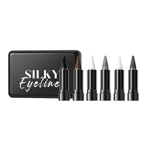 Delineador De Ojos De Secado Rápido, 6 Colores Versátiles, 100 G, Lápiz Iluminador, Delineador Mate Con Brillo, Larga Duración, Ideal Para Fiestas Y Citas.