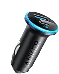 Anker 323 USB-C Car Charger Adapter, 52.5W Cigarette Lighter Charger with 30W PowerIQ 3.0 Fast Charging for iPhone 15/15 Pro Max, 14/13/12 Series, Galaxy S23/22, Pixel