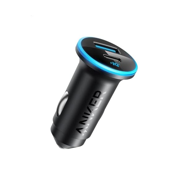 Anker USB C Car Charger Adapter, 52.5W Cigarette Lighter USB Charger, iPhone 16 Car Charger with 30W PowerIQ 3.0 Fast Charging for iPhone 16/15/14/13