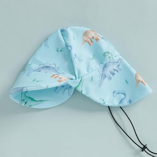 Toddler Swim Romper Cover up with Hat Dinosaur Print Long Sleeve Rash Guard Swimming Coverup Jumpsuits for Baby Boys2