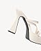 NEWBELLA Women's Platform High Heel Sandals - Fashionable Summer Sandals with Comfortable Cushion, Cone Heel Open Toe Dressy Shoes for Women, White 8