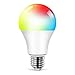 Produktbild ALUOCYI Glühbirnen Wlan E27, Smart Lampe Wlan 9W Glühbirne mit APP| Dimmbar Mehrfarbige led lampe alexa kompatibel mit Alexa, Google Home, Steuerung per APP [Energieklasse A +++],1 Stueck