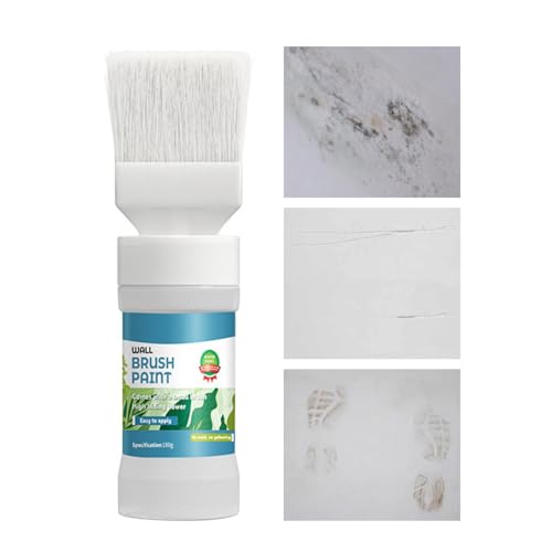 Pintura de retoque blanca, fórmula de secado rápido, para muebles de pared, pintura de fácil aplicación con pincel para restauraciones de mejoras del hogar, reparación de muebles de pared y